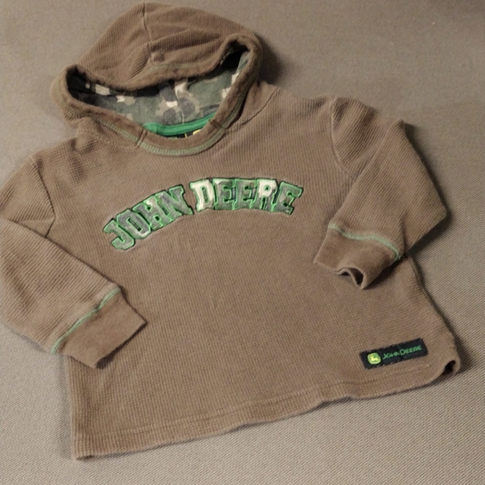 JOHN DEERE child waffle hoodie 18m